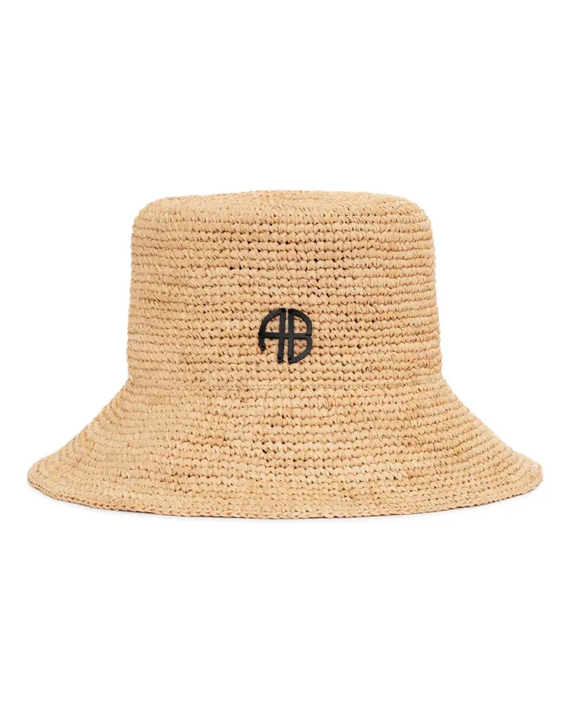 Anine Bing Cabana Fischerhut mit Logo-Schild - Nude Nude