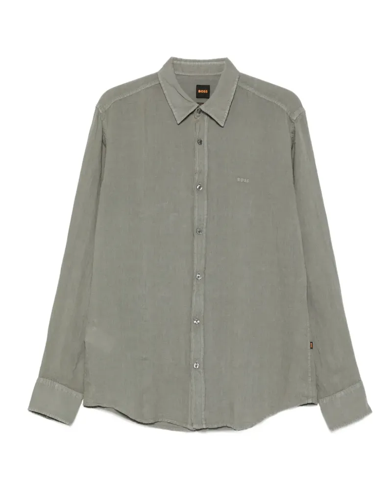 HUGO BOSS buttoned logo shirt - Grün Grün