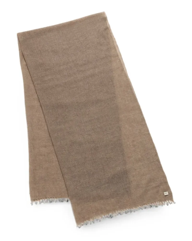 Taiga Takahashi fringed cashmere scarf - Braun Braun
