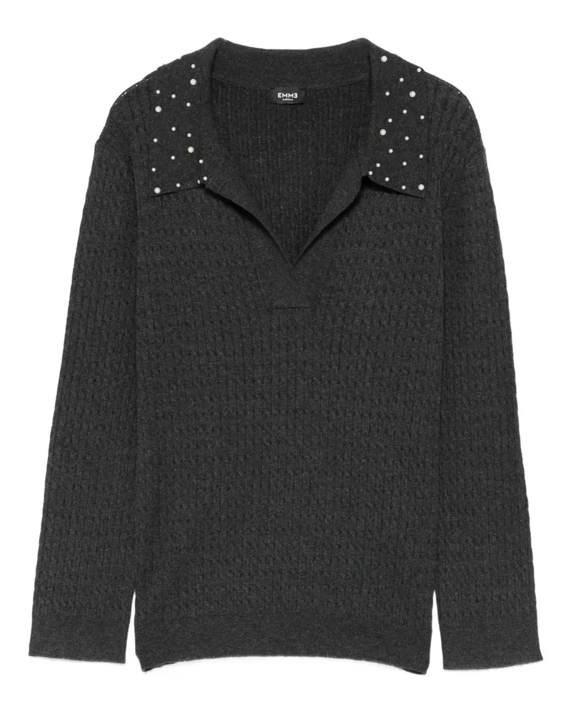 MARELLA embellished-collared sweater - Grau Grau