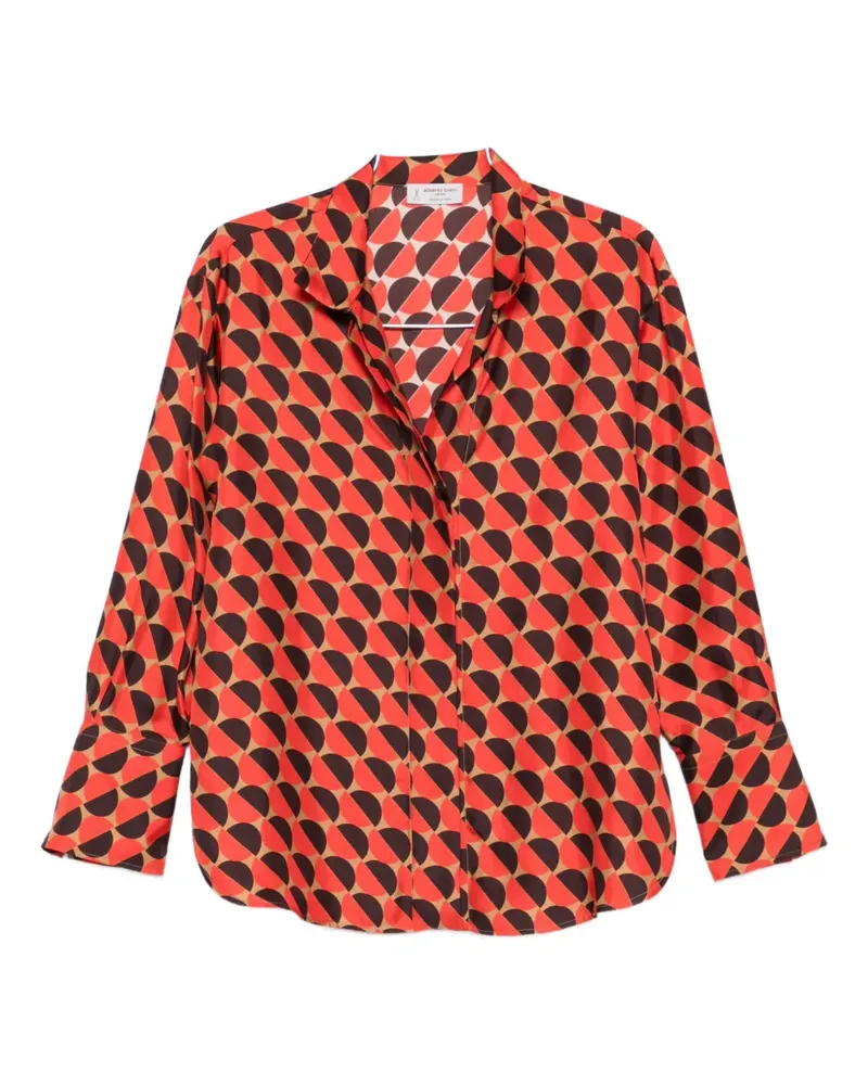 Alberto Biani geometric-pattern shirt - Rot Rot