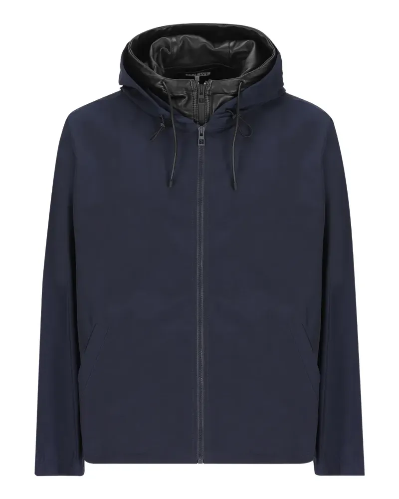 Loewe Jacke mit Lederbesatz - Blau Blau