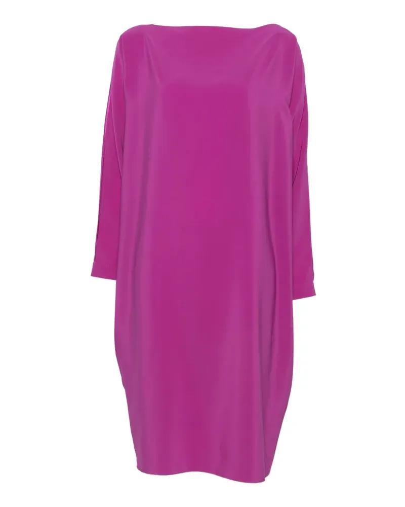 Gianluca Capannolo Margarita Midikleid mit Ärmelschlitzen und U-Boot-Ausschnit - Rosa Rosa