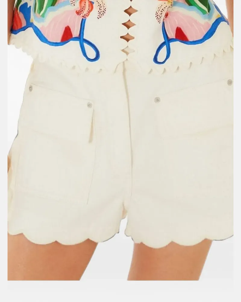 FARM Rio Cargo-Shorts mit Wellensaum - Nude Nude