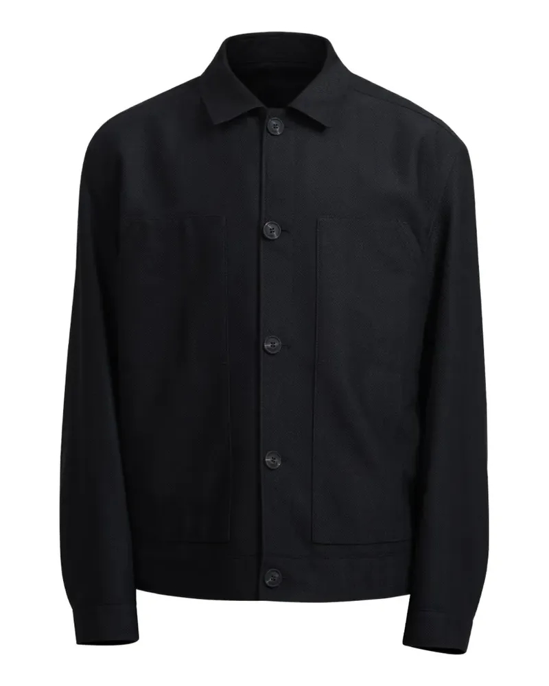 HUGO BOSS Ulian button overshirt - Schwarz Schwarz