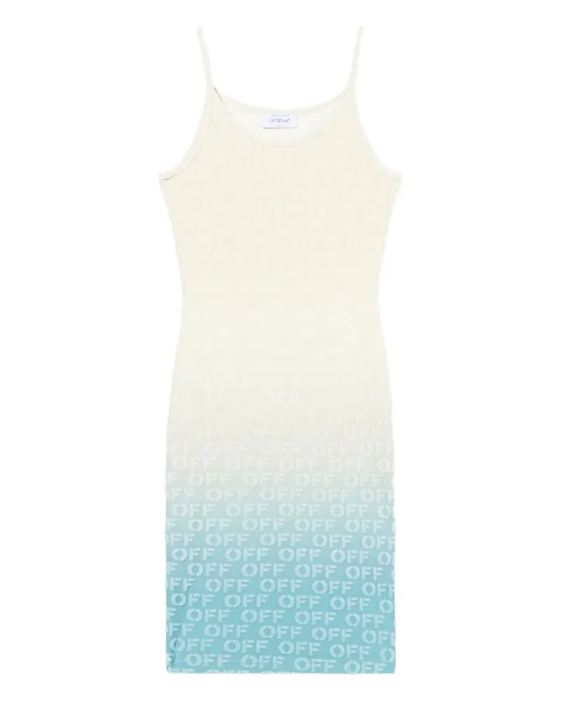 OFF-WHITE gradient-effect logo midi dress - Nude Nude