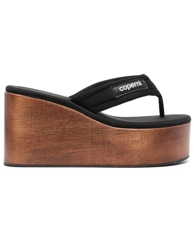 COPERNI Plateau-Sandalen mit Logo - Schwarz Schwarz