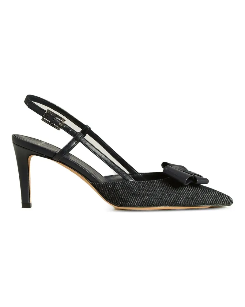 Kiton Slingback-Pumps mit Schleife - Blau Blau