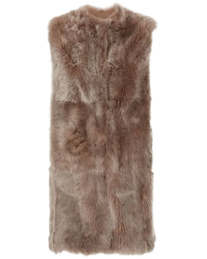 Dolce & Gabbana Mantel aus Faux Fur - Braun Braun