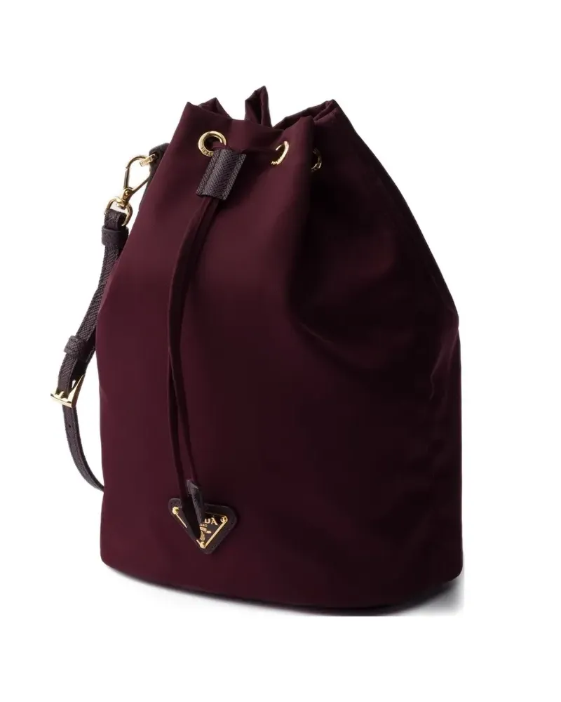 Prada Beuteltasche mit Kordelzug - Rot Rot