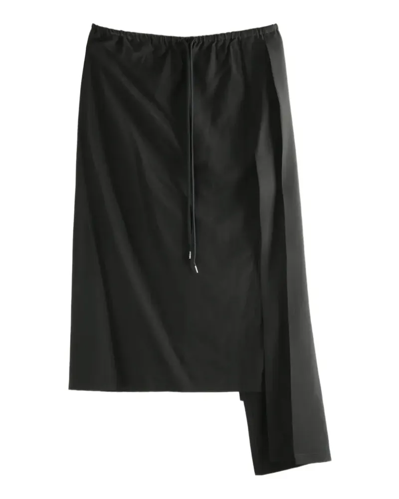 Yohji Yamamoto asymmetric drawstring skirt - Schwarz Schwarz