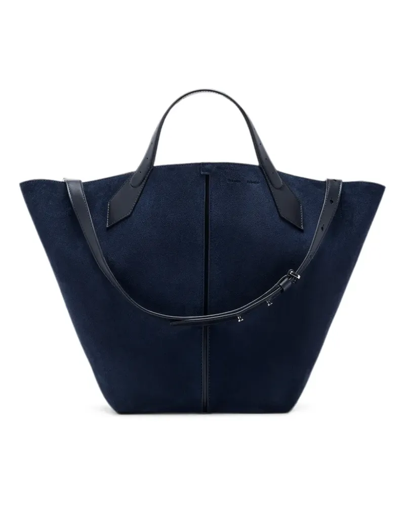 Proenza Schouler Große Chelsea Tote Bag aus weichem Wildleder - Blau Blau