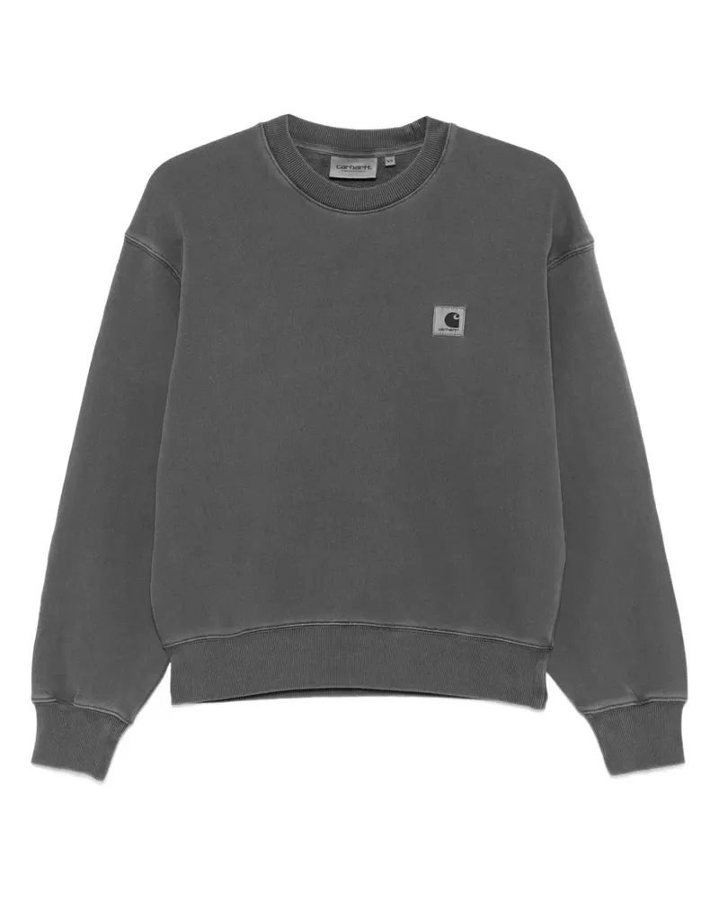 Carhartt WIP Sweatshirt mit eckigem Logo - Grau Grau