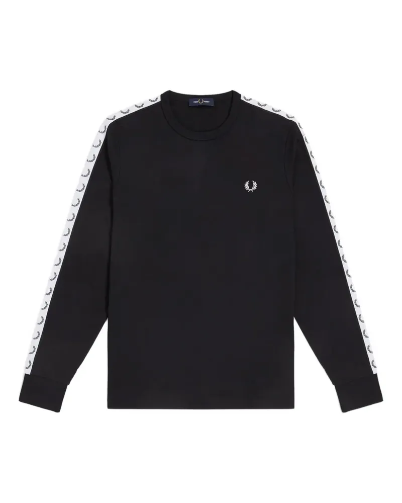 Fred Perry Klassisches Langarmshirt - Schwarz Schwarz