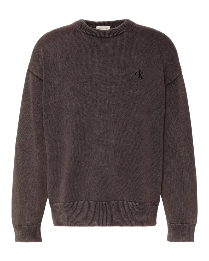 Calvin Klein embroidered crew neck jumper - Braun Braun