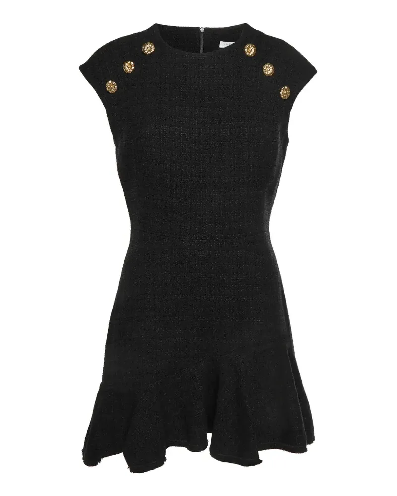 Sandro asymmetric tweed mini dress - Schwarz Schwarz