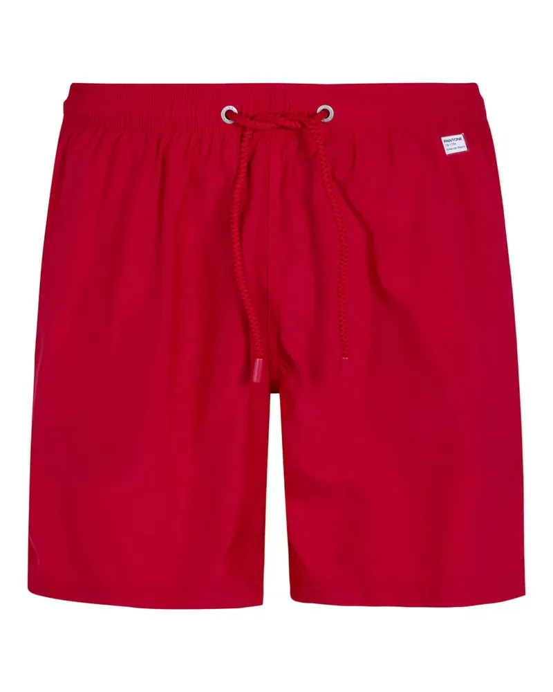 MC2 Saint Barth x Pantone Lighting logo-patch swim shorts - Rot Rot
