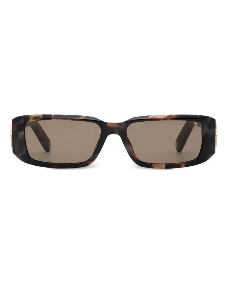 Philipp Plein Eckige Sonnenbrille - Braun Braun