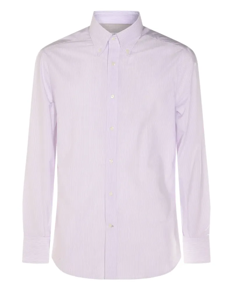 Brunello Cucinelli Gestreiftes Button-down-Hemd - Rosa Rosa