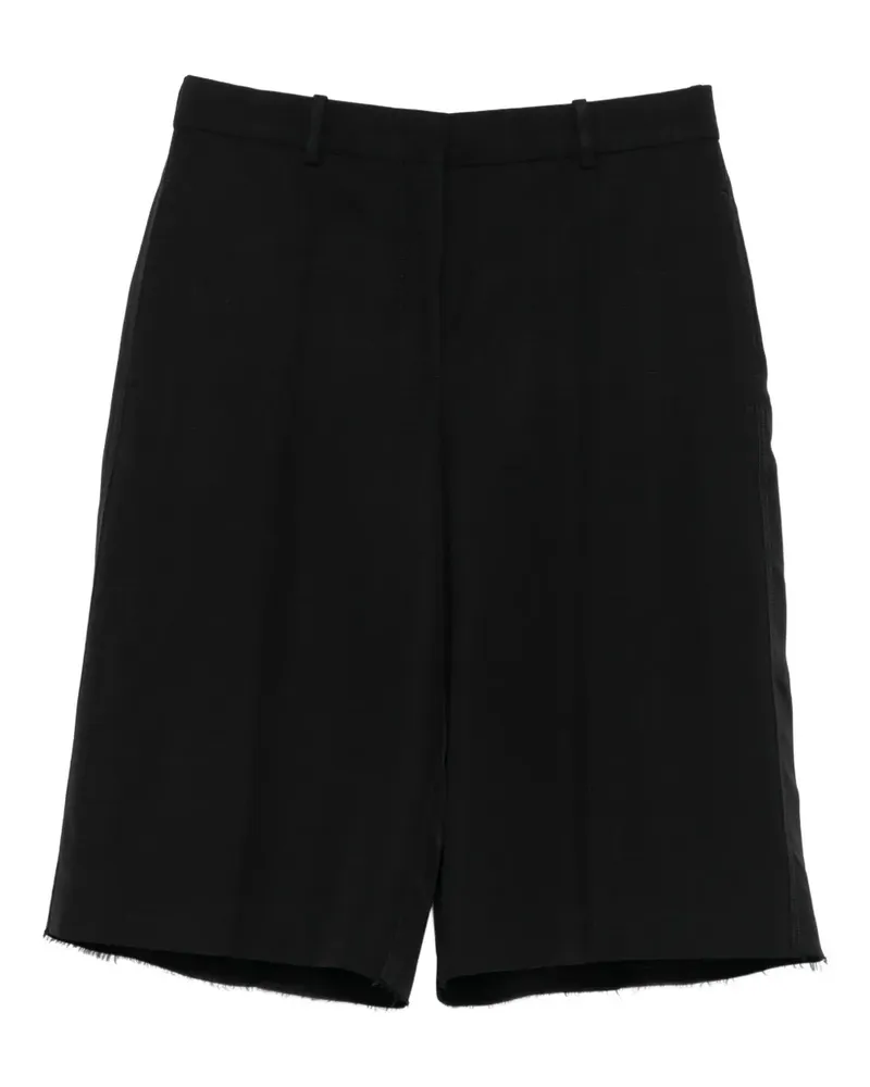 Jil Sander frayed-hem shorts - Schwarz Schwarz