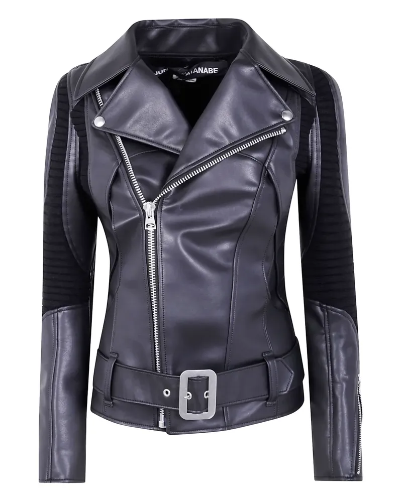 Junya Watanabe Bikerjacke mit Schnallendetail - Schwarz Schwarz