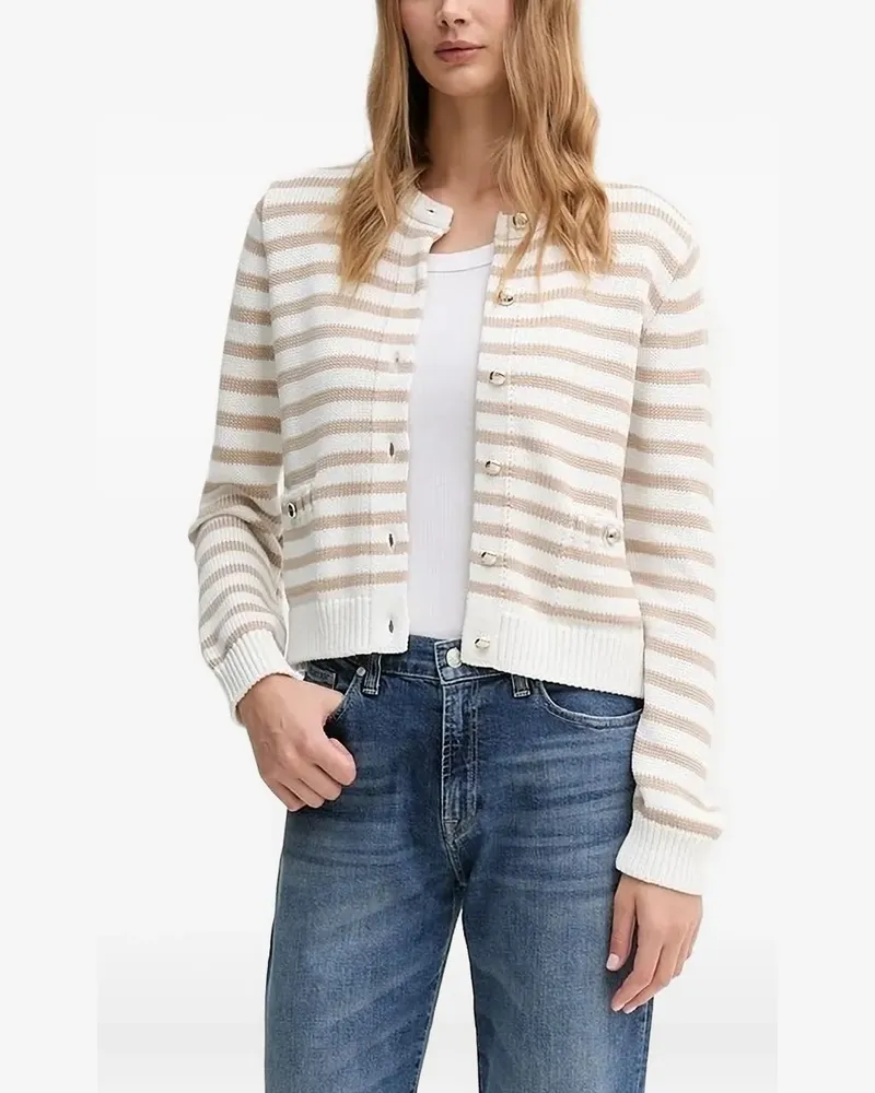 JOOP! Gestreifter Kola Cardigan mit Knöpfen - Nude Nude