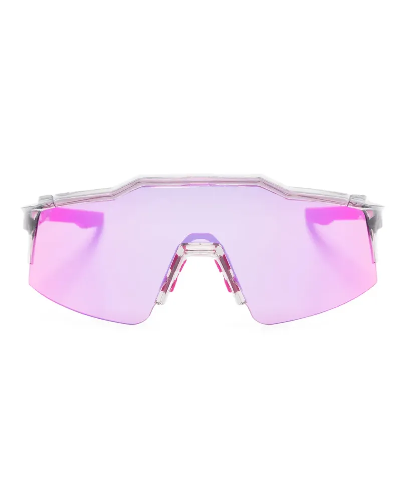 100% Eyewear Speedcraft Sonnenbrille mit Oversized-Gestell - Grau Grau