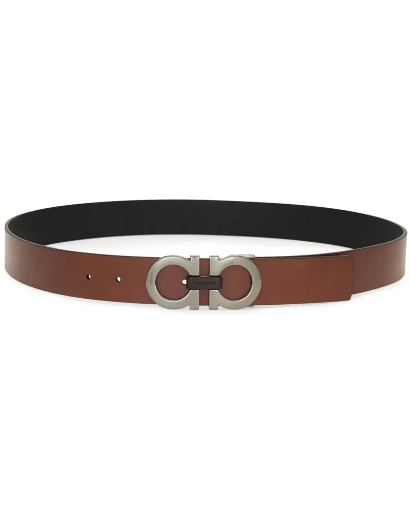 Ferragamo Wendbarer Gürtel mit Gancini-Schnalle - Schwarz Schwarz