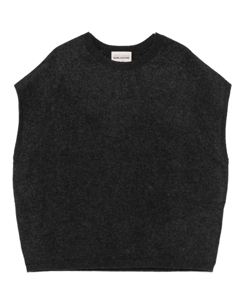 Semicouture knitted sleeveless sweater - Grau Grau