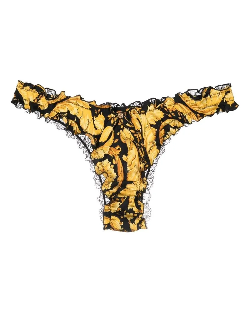 Versace Tanga aus Seide - Gelb Gelb