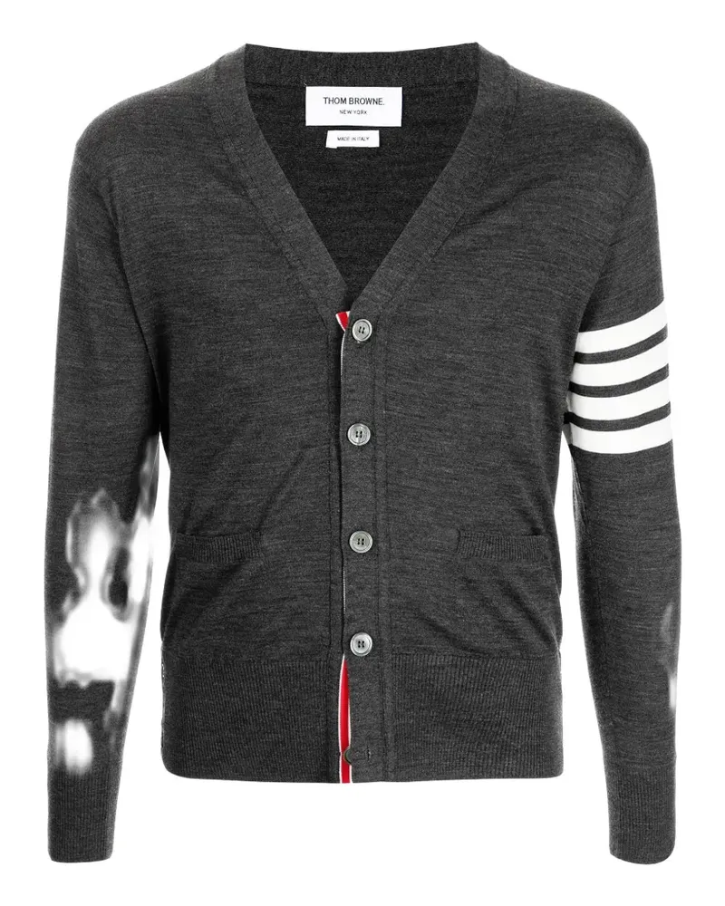 Thom Browne 4-Bar stripe cardigan - Grau Grau