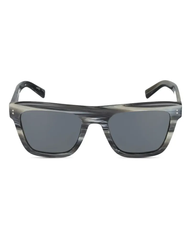 Dolce & Gabbana effect horn square-frame sunglasses - Grau Grau