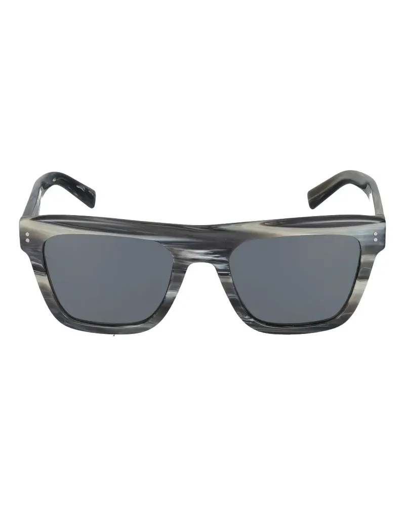 Dolce & Gabbana effect horn square-frame sunglasses - Grau Grau