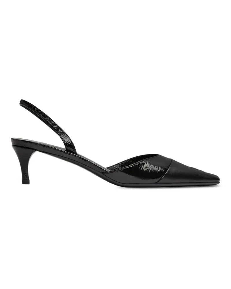 Courrèges Slingback-Pumps mit Vinylkappe - Schwarz Schwarz