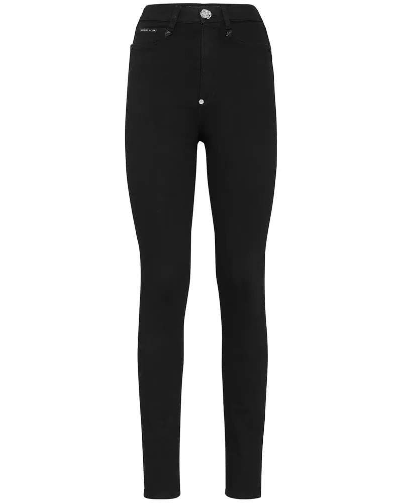 Philipp Plein Skinny-Jeans mit hohem Bund - Blau Blau