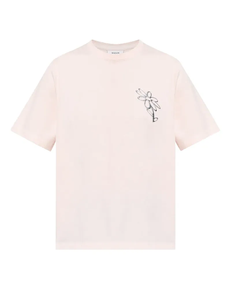 Kitsuné T-Shirt mit Logo - Rosa Rosa