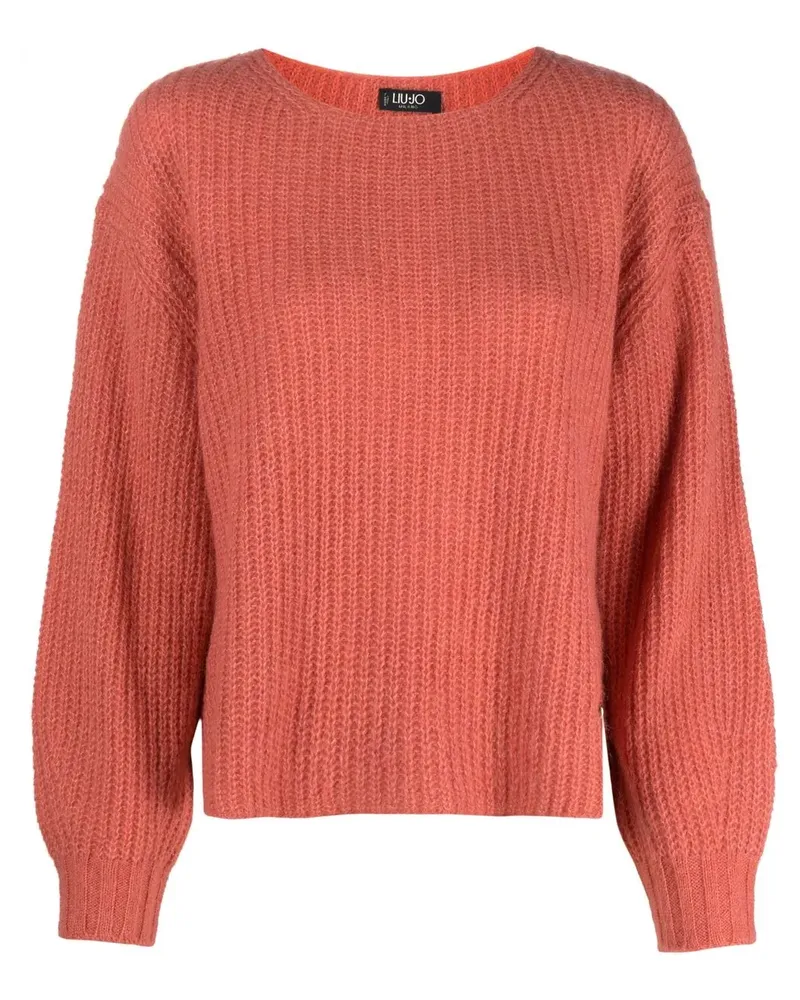 Liu Jo Grob gerippter Pullover - Orange Orange