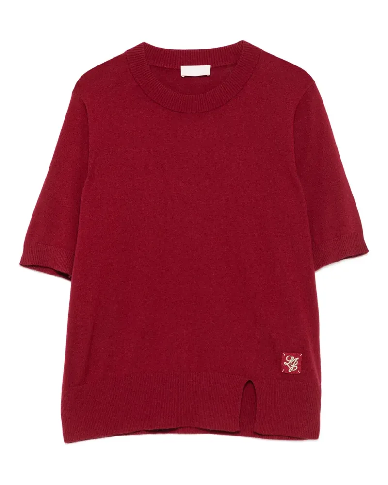 Liu Jo T-Shirt mit Logo-Patch - Rot Rot