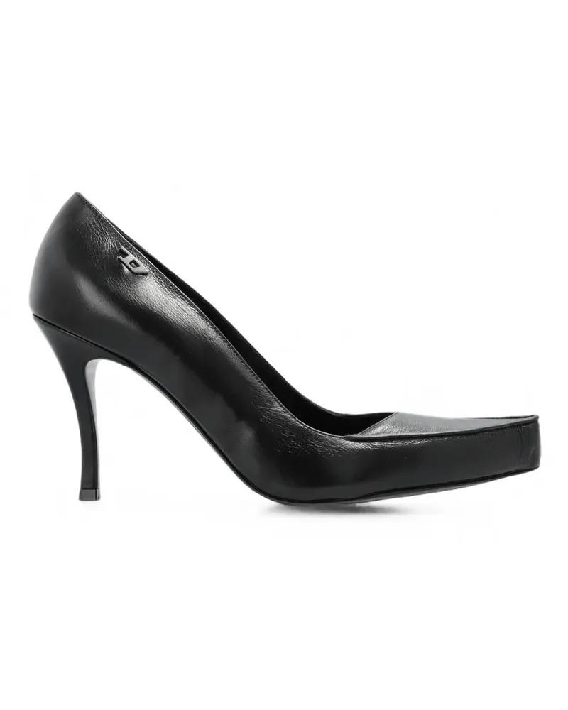 Diesel D-Lucette Pumps aus Leder - Schwarz Schwarz