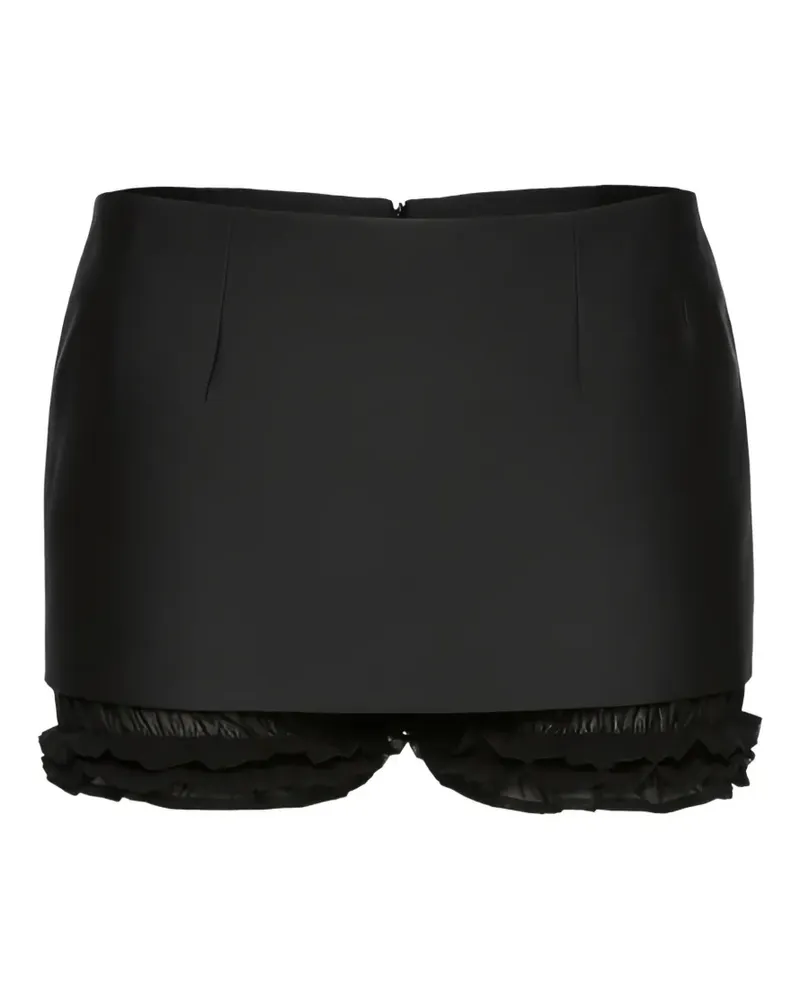 Magda Butrym Minirock im Layering-Look - Schwarz Schwarz