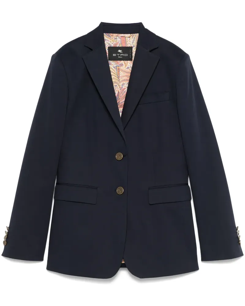 Etro Blazer aus Gabardine - Blau Blau