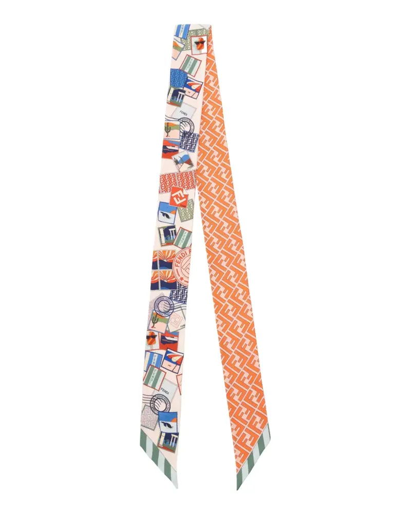 Fendi wrappy FF-logo scarf - Orange Orange