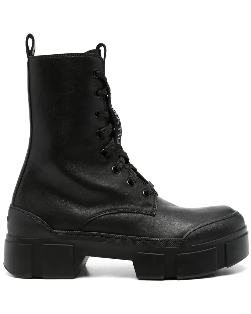 Vic Matié Schnürstiefel mit dicker Sohle 40mm - Schwarz Schwarz