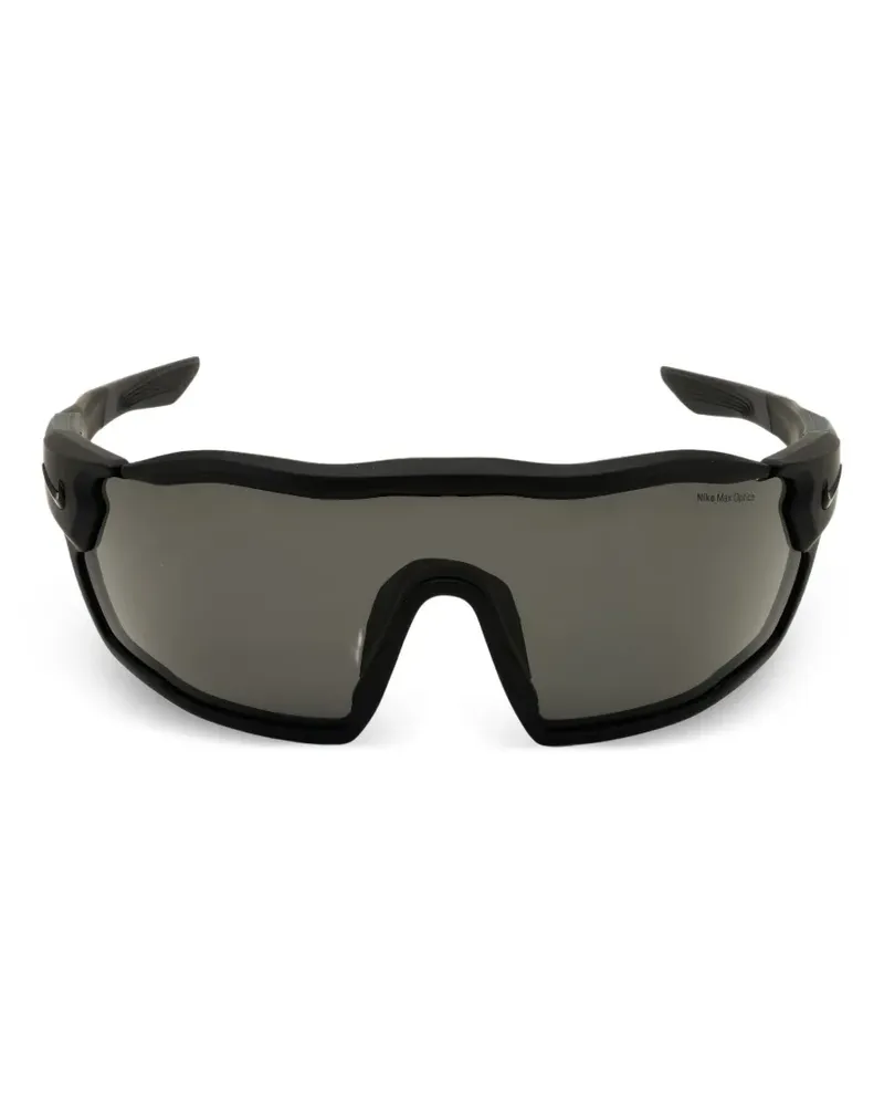 Nike Show X Rush Sonnenbrille mit Shield-Gestell - Schwarz Schwarz