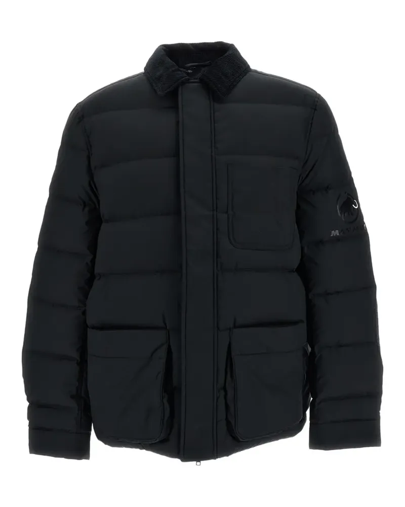 Junya Watanabe quilted corduroy-collar puffer jacket - Schwarz Schwarz