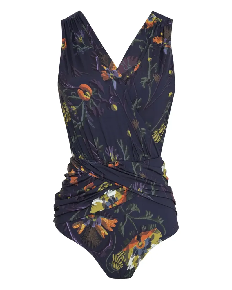 BRIGITTE Badeanzug mit Blumen-Print - Schwarz Schwarz