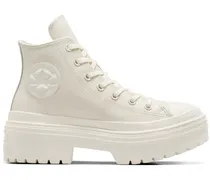 High-Top-Sneakers mit Absatz - Nude