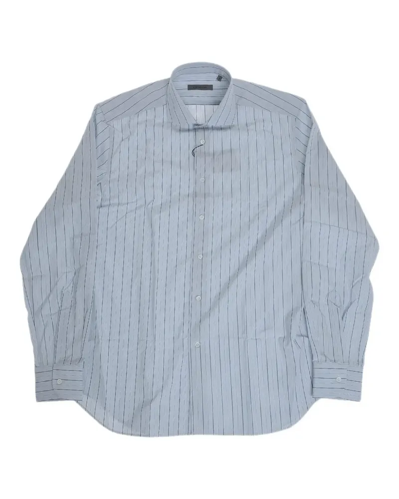 Corneliani striped French-collar shirt - Blau Blau