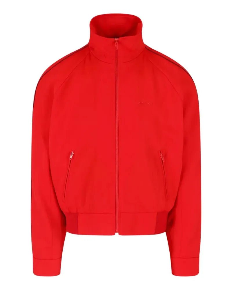 Marni contrast-piping zip-up jacket - Rot Rot