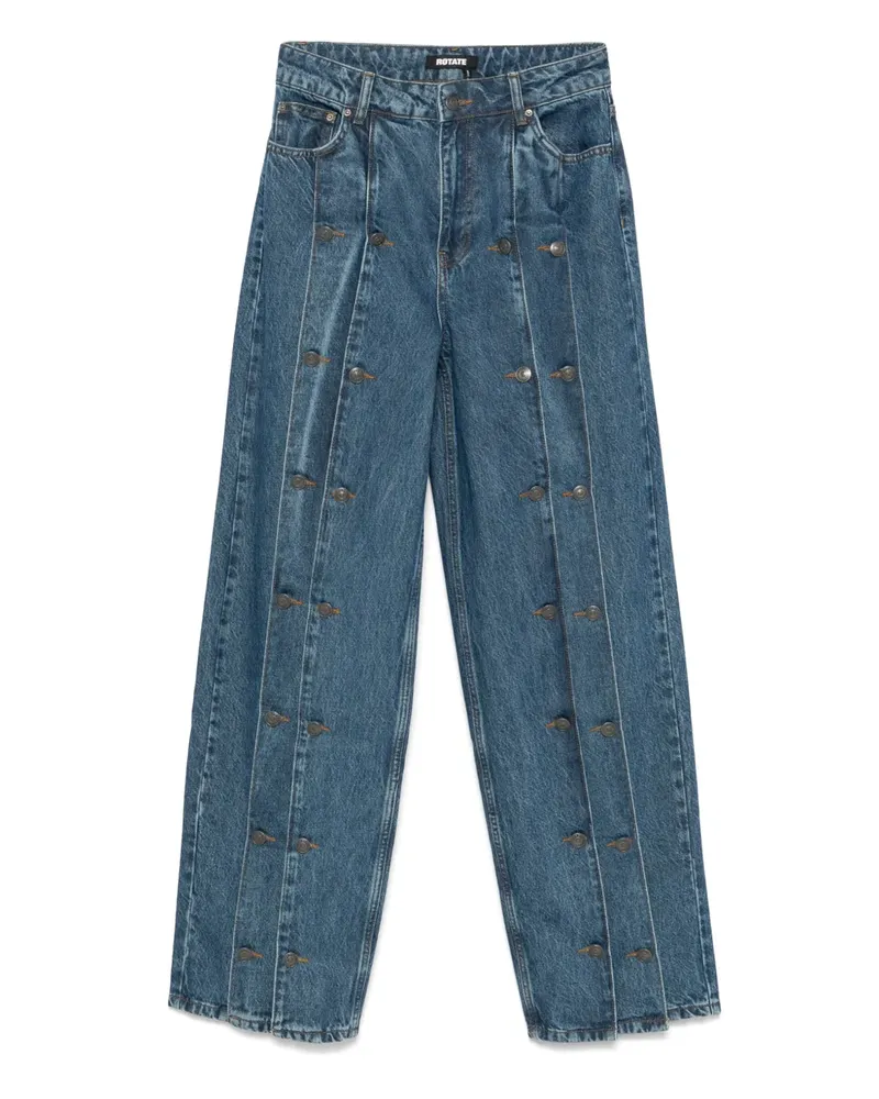 ROTATE Birger Christensen Jeans mit Zierknöpfen - Blau Blau